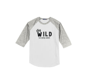 Two Springs-Youth Unisex Baseball Tee On-Demand Stay Wild