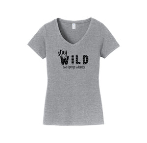 Two Springs-Womens Fan Favorite V-Neck Tee On-Demand Stay Wild