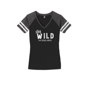 Two Springs-Womens Premium Game V-Neck Tee On-Demand Stay Wild