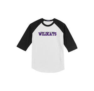 Two Springs-Youth Unisex Baseball Tee On-Demand Purple Wildcats