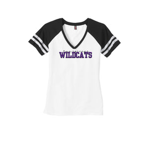 Two Springs-Womens Premium Game V-Neck Tee On-Demand Purple Wildcats