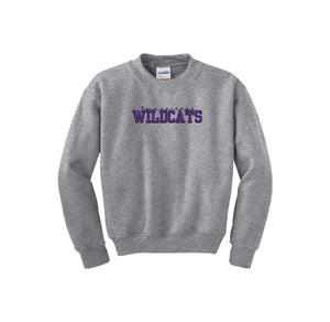 Two Springs-Youth Unisex Crewneck Sweatshirt On-Demand Purple Wildcats