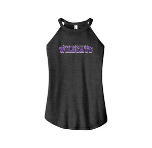 Two Springs-Womens Premium Perfect Tri Rocker Tank On-Demand Purple Wildcats