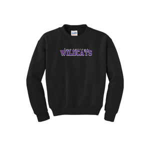 Two Springs-Youth Unisex Crewneck Sweatshirt On-Demand Purple Wildcats