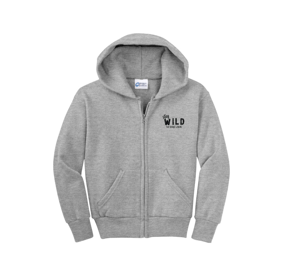 Two Springs Elementary Spirit Wear 2024/25 On-Demand-Youth Unisex Full-Zip Hooded Sweatshirt On-Demand Stay Wild