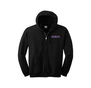 Two Springs Elementary Spirit Wear 2024/25 On-Demand-Adult Unisex Full-Zip Hooded Sweatshirt On-Demand Purple Wildcats