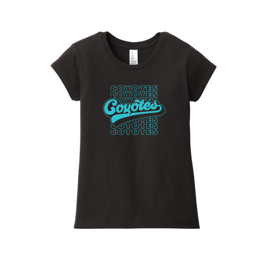 Rivera Elementary Spirit Wear 2023/24 On-Demand-Girls Youth Premium Tee On-Demand_Mascot Logo_Typographic Logo