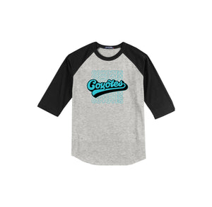 Rivera Elementary Spirit Wear 2023/24 On-Demand-Adult Unisex Baseball Tee On-Demand_Mascot Logo_Typographic Logo