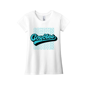 Rivera Elementary Spirit Wear 2023/24 On-Demand-Girls Youth Premium Tee On-Demand_Mascot Logo_Typographic Logo