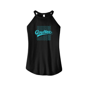 Rivera Elementary Spirit Wear 2023/24 On-Demand-Womens Premium Perfect Tri Rocker Tank On-Demand_Mascot Logo_Typographic Logo