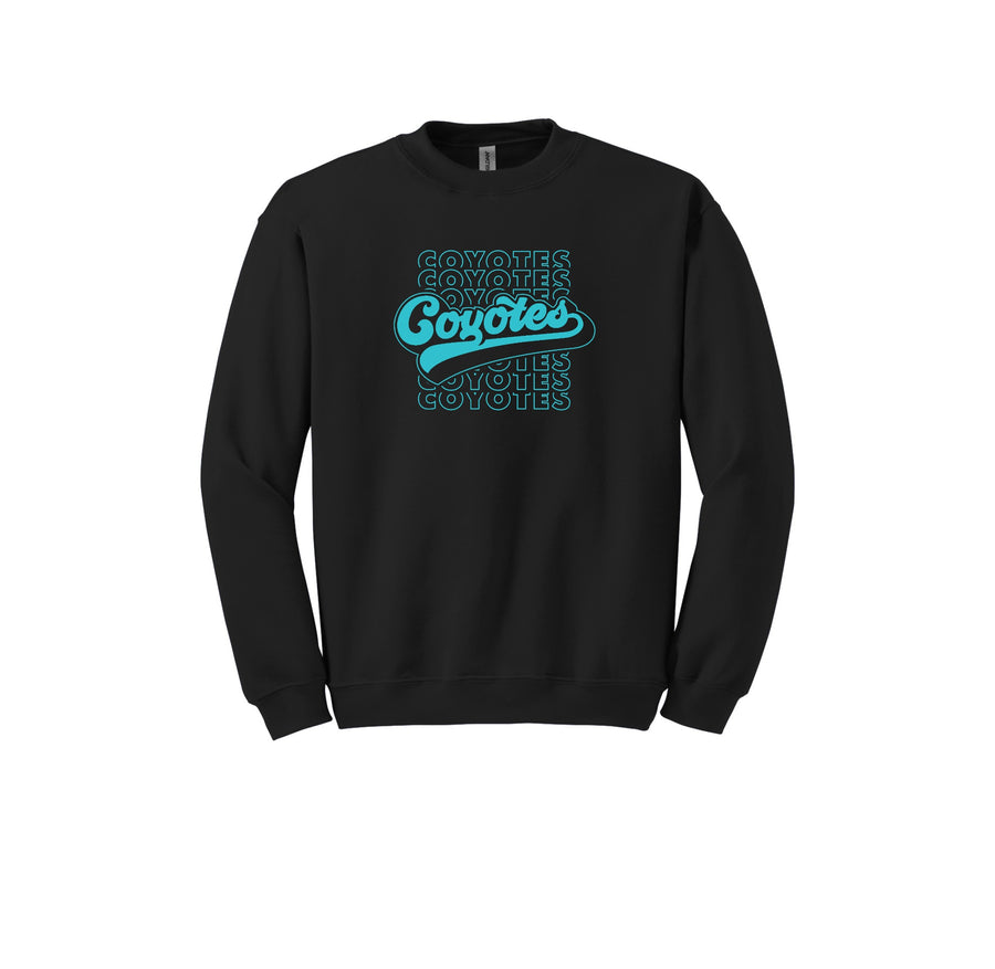 Rivera Elementary Spirit Wear 2023/24 On-Demand-Adult Unisex Crewneck Sweatshirt On-Demand_Mascot Logo_Typographic Logo