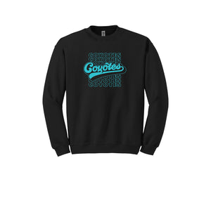 Rivera Elementary Spirit Wear 2023/24 On-Demand-Adult Unisex Crewneck Sweatshirt On-Demand_Mascot Logo_Typographic Logo