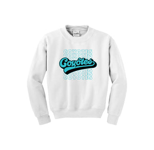 Rivera Elementary Spirit Wear 2023/24 On-Demand-Youth Unisex Crewneck Sweatshirt On-Demand_Mascot Logo_Typographic Logo