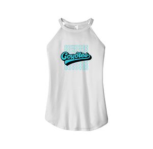 Rivera Elementary Spirit Wear 2023/24 On-Demand-Womens Premium Perfect Tri Rocker Tank On-Demand_Mascot Logo_Typographic Logo