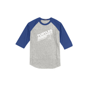 Pierce Elementary - 23/24 Spirit Wear On-Demand-Adult Unisex Baseball Tee On-Demand_Stripes Logo