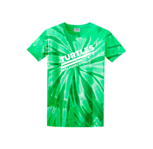 Pierce Elementary - 23/24 Spirit Wear On-Demand-Adult Unisex Tie-Dye Shirt On-Demand_Stripes Logo