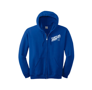 Pierce Elementary - 23/24 Spirit Wear On-Demand-Adult Unisex Full-Zip Hooded Sweatshirt On-Demand_Stripes Logo