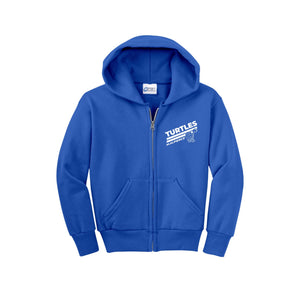 Pierce Elementary - 23/24 Spirit Wear On-Demand-Youth Unisex Full-Zip Hooded Sweatshirt On-Demand_Stripes Logo