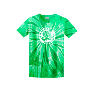 Pierce Elementary - 23/24 Spirit Wear On-Demand-Adult Unisex Tie-Dye Shirt On-Demand_Circle Logo