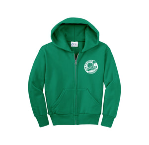 Pierce Elementary - 23/24 Spirit Wear On-Demand-Youth Unisex Full-Zip Hooded Sweatshirt On-Demand_Circle Logo