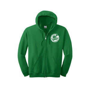 Pierce Elementary - 23/24 Spirit Wear On-Demand-Adult Unisex Full-Zip Hooded Sweatshirt On-Demand_Circle Logo