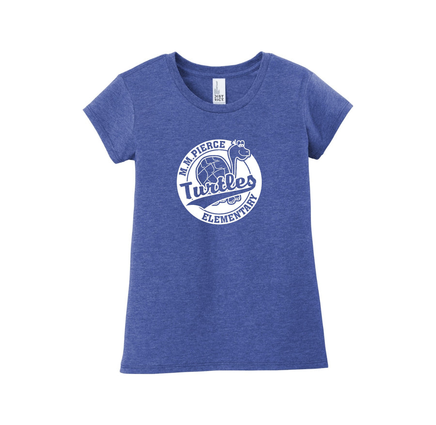 Pierce Elementary - 23/24 Spirit Wear On-Demand-Girls Youth Premium Tee On-Demand_Circle Logo