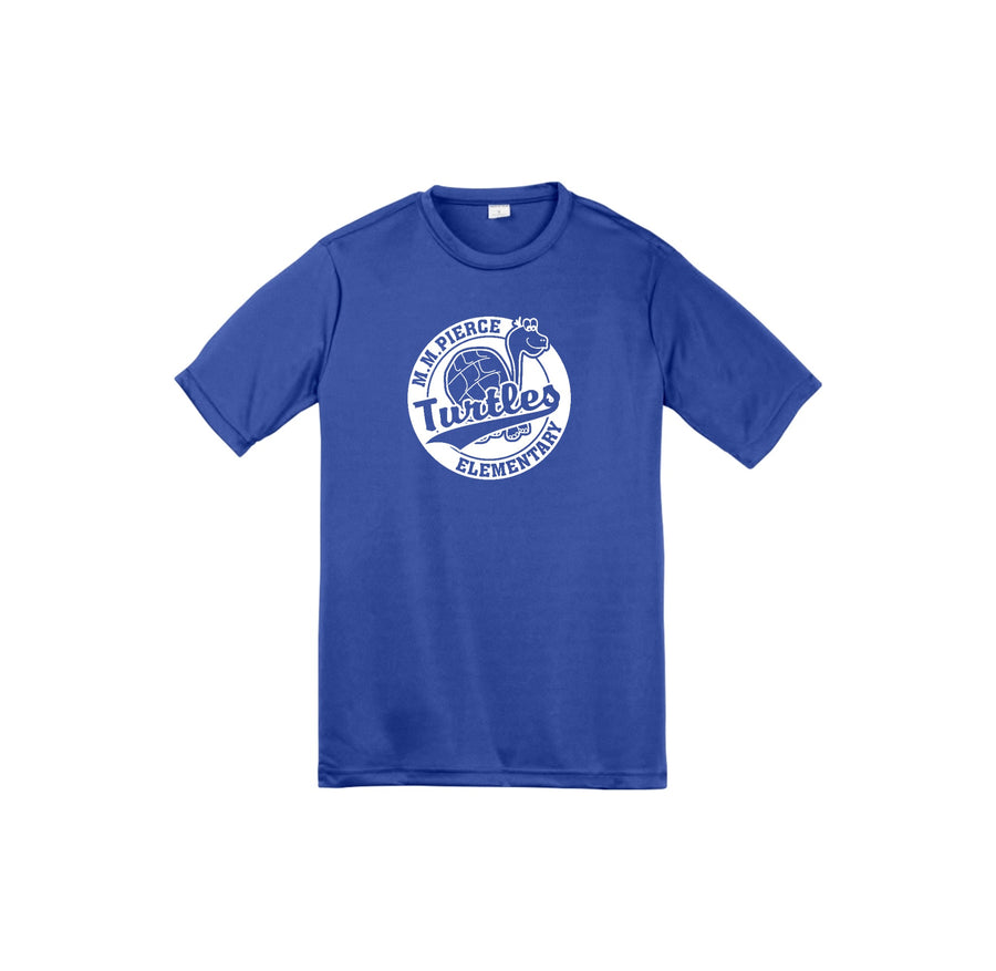 Pierce Elementary - 23/24 Spirit Wear On-Demand-Youth Unisex Dri-Fit Shirt On-Demand_Circle Logo