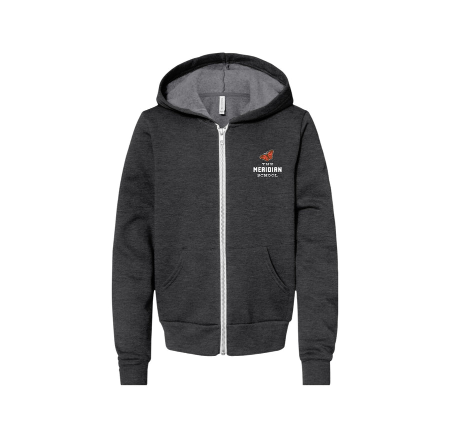 The Meridian School Spirit Wear 2023-24 On-Demand-Youth Unisex Premium Sponge Fleece Full-Zip Hoodie On-Demand Left Chest