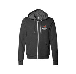 The Meridian School Spirit Wear 2023-24 On-Demand-Adult Unisex Premium Sponge Fleece Full-Zip Hoodie On-Demand Left Chest