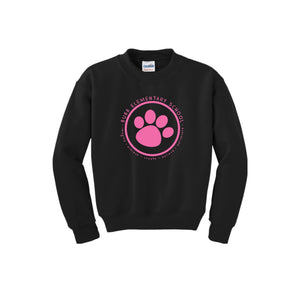 Benjamin Bubb Elementary School On-Demand-Youth Unisex Crewneck Sweatshirt On-Demand Pink Paw