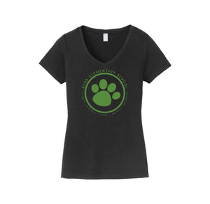 Benjamin Bubb Elementary School On-Demand-Womens Fan Favorite V-Neck Tee On-Demand Green Paw