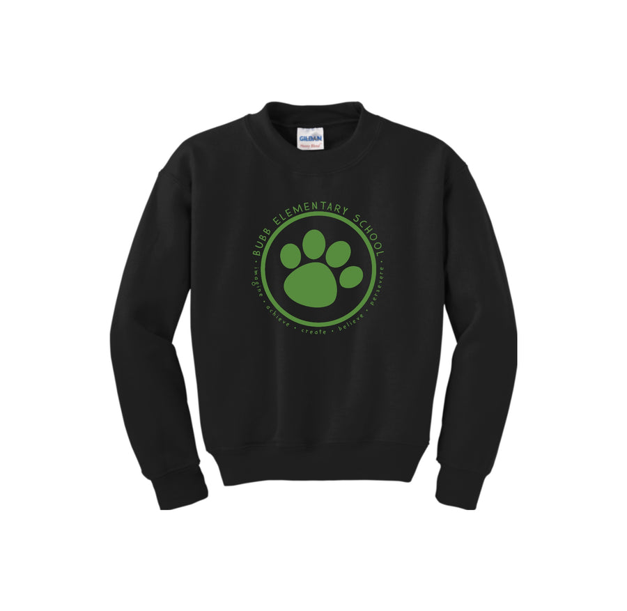 Benjamin Bubb Elementary School On-Demand-Youth Unisex Crewneck Sweatshirt On-Demand Green Paw