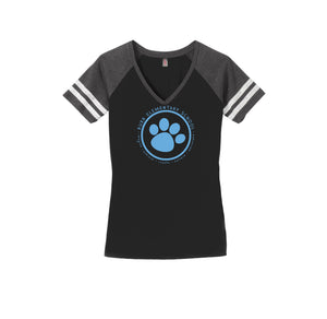 Benjamin Bubb Elementary School On-Demand-Womens Premium Game V-Neck Tee On-Demand Blue Paw