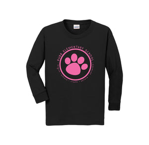 Benjamin Bubb Elementary School On-Demand-Youth Unisex Long Sleeve Tee On-Demand Pink Paw