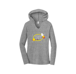 Cox Mill Elem-Womens Premium Perfect Tri Long Sleeve Hoodie On-Demand Space Logo