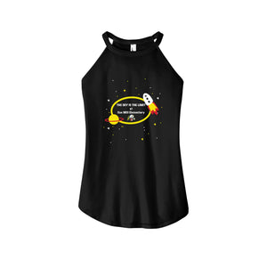 Cox Mill Elementary-Womens Premium Perfect Tri Rocker Tank On-Demand Space Logo