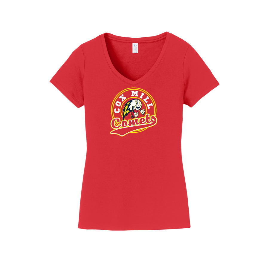 Cox Mill Elementary-Womens Fan Favorite V-Neck Tee On-Demand Circle Logo