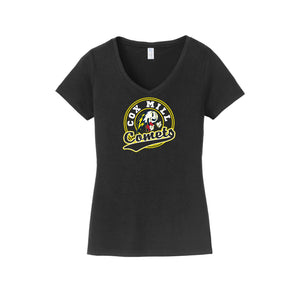 Cox Mill Elementary-Womens Fan Favorite V-Neck Tee On-Demand Circle Logo