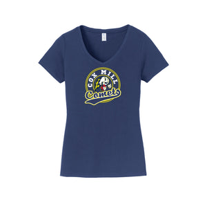 Cox Mill Elementary-Womens Fan Favorite V-Neck Tee On-Demand Circle Logo