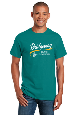 Bridgeway Island-Adult Unisex T-Shirt Cursive Logo