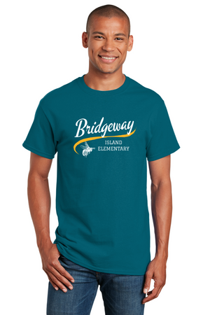 Bridgeway Island-Adult Unisex T-Shirt Cursive Logo