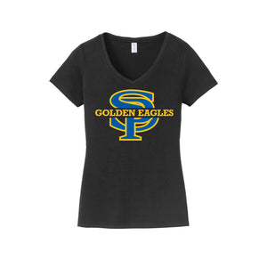 San Pasqual High School-Womens Fan Favorite V-Neck Tee On-Demand SP Logo