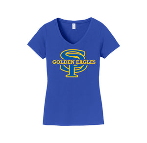 San Pasqual High School-Womens Fan Favorite V-Neck Tee On-Demand SP Logo