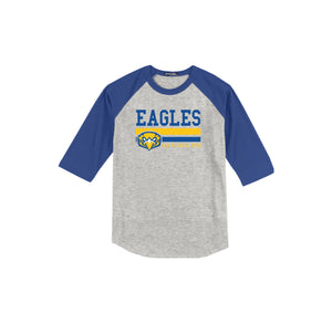 San Pasqual High School-Adult Unisex Baseball Tee On-Demand Eagles Logo