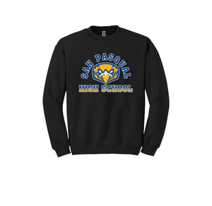 San Pasqual High School-Adult Unisex Crewneck Sweatshirt On-Demand Curve Logo