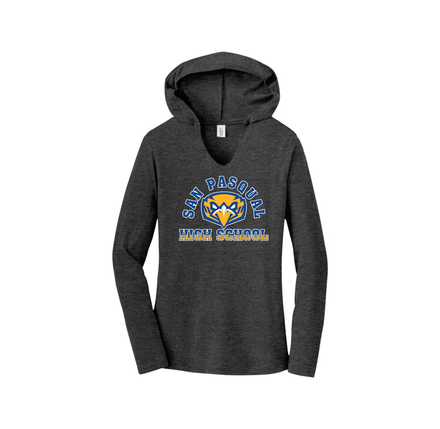 San Pasqual High School Spirit Wear 2024-25 On-Demand-Womens Premium Perfect Tri Long Sleeve Hoodie On-Demand Curve Logo