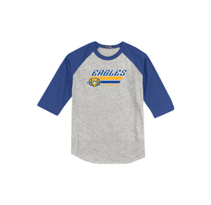 San Pasqual High School-Adult Unisex Baseball Tee On-Demand Stripes Logo