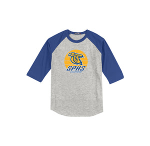 San Pasqual High School-Adult Unisex Baseball Tee On-Demand Circle Logo