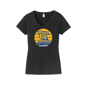 San Pasqual High School-Womens Fan Favorite V-Neck Tee On-Demand Circle Logo