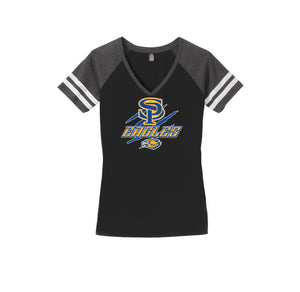 San Pasqual High School-Womens Premium Game V-Neck Tee On-Demand Claw Eagles